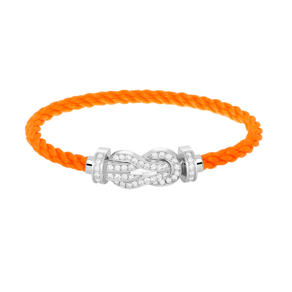 [Echo Fine ]CHANCE LARGE 8 FIGURE BUCKLE FULL DIAMOND BRACELET SILVER