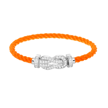 [Echo Fine ]CHANCE LARGE 8 FIGURE BUCKLE FULL DIAMOND BRACELET SILVER