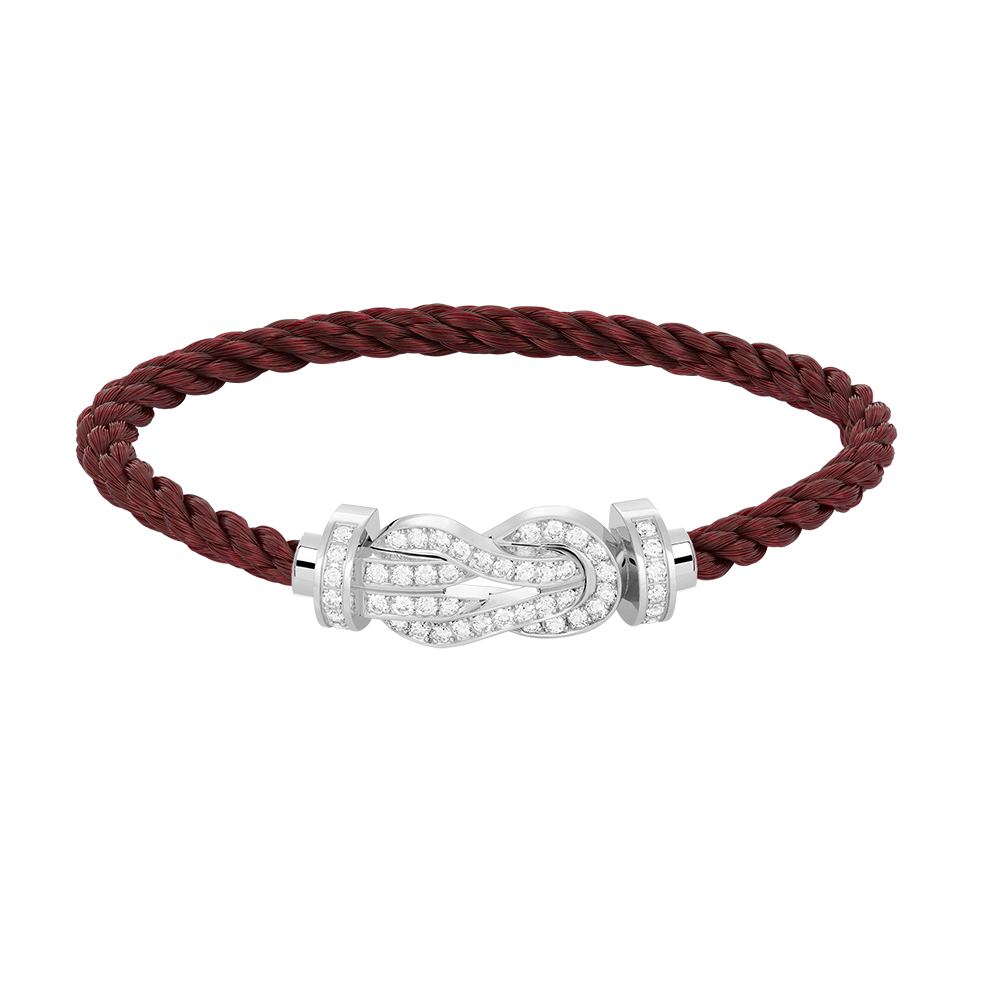 [Echo Fine ]CHANCE LARGE 8 FIGURE BUCKLE FULL DIAMOND BRACELET SILVER