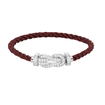 [Echo Fine ]CHANCE LARGE 8 FIGURE BUCKLE FULL DIAMOND BRACELET SILVER