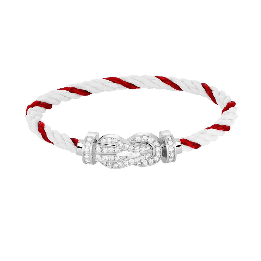[Echo Fine ]CHANCE LARGE 8 FIGURE BUCKLE FULL DIAMOND BRACELET SILVER