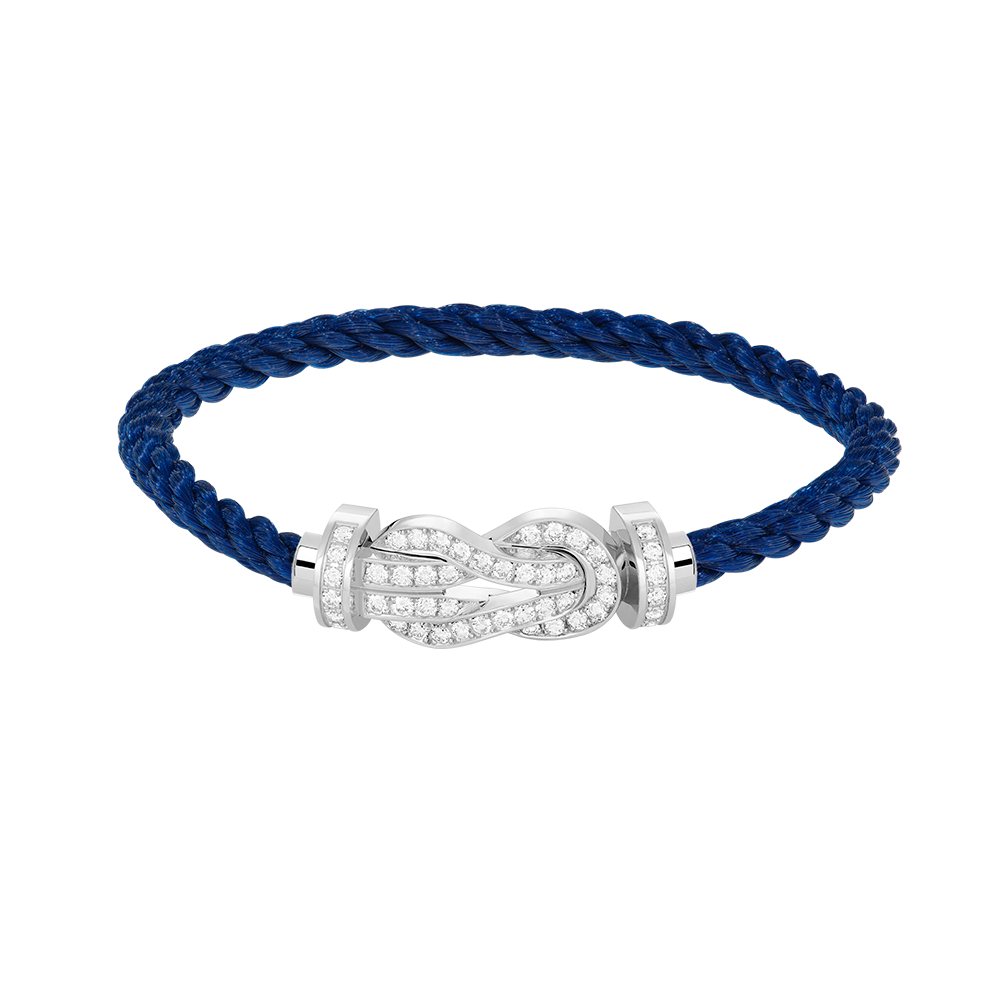 [Echo Fine ]CHANCE LARGE 8 FIGURE BUCKLE FULL DIAMOND BRACELET SILVER