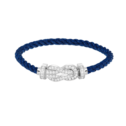 [Echo Fine ]CHANCE LARGE 8 FIGURE BUCKLE FULL DIAMOND BRACELET SILVER