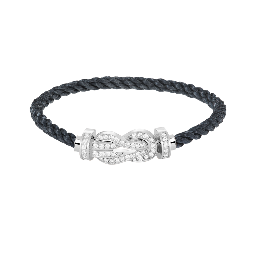 [Echo Fine ]CHANCE LARGE 8 FIGURE BUCKLE FULL DIAMOND BRACELET SILVER