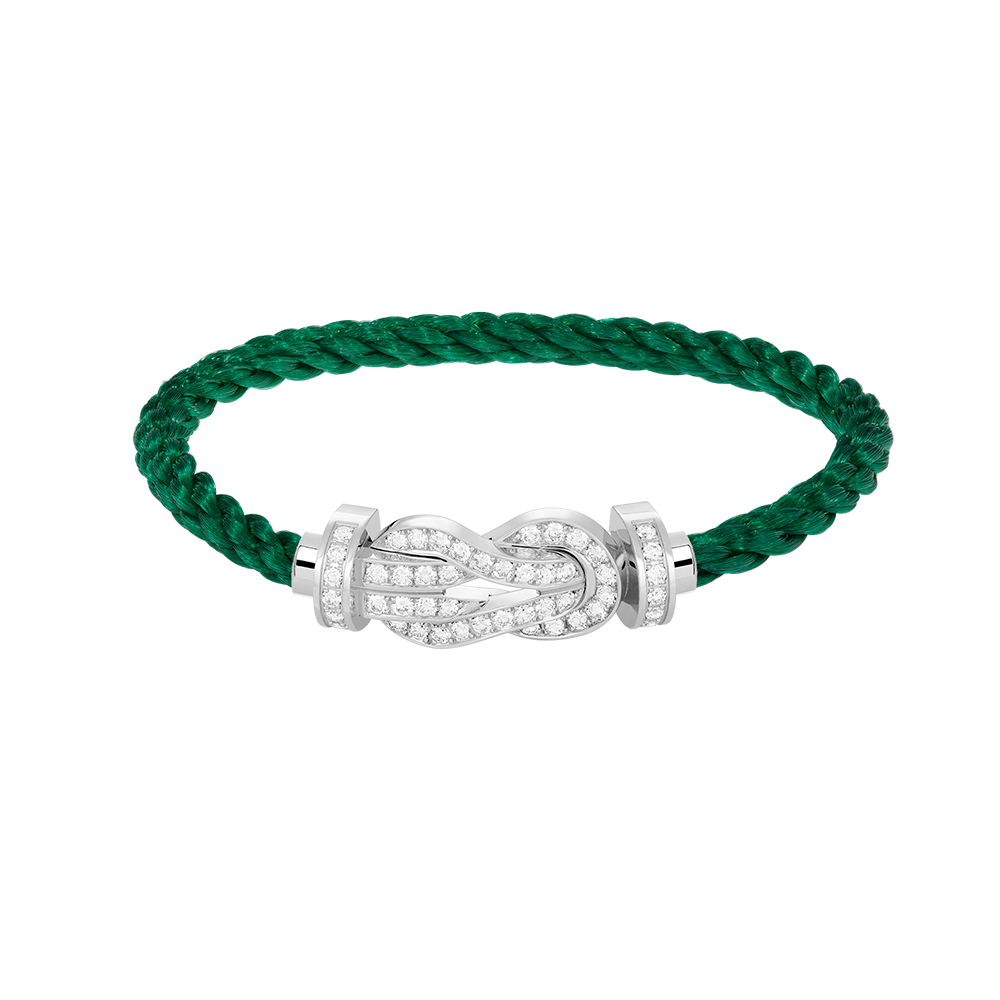 [Echo Fine ]CHANCE LARGE 8 FIGURE BUCKLE FULL DIAMOND BRACELET SILVER