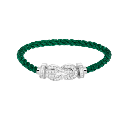 [Echo Fine ]CHANCE LARGE 8 FIGURE BUCKLE FULL DIAMOND BRACELET SILVER