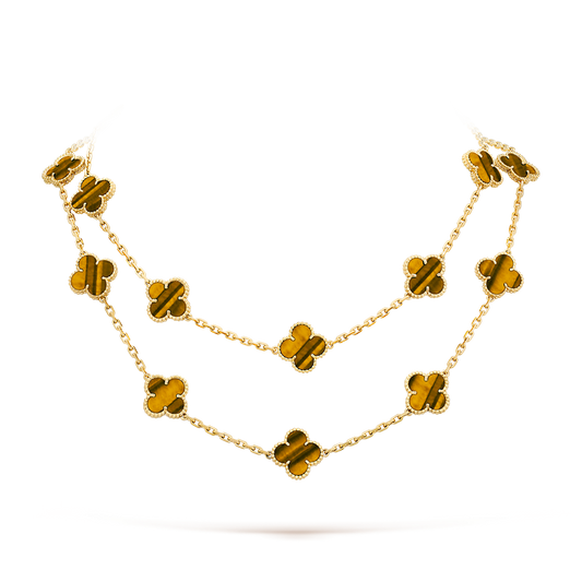[Echo Fine ]CLOVER 20 MOTIFS TIGER EYE ROSE GOLD