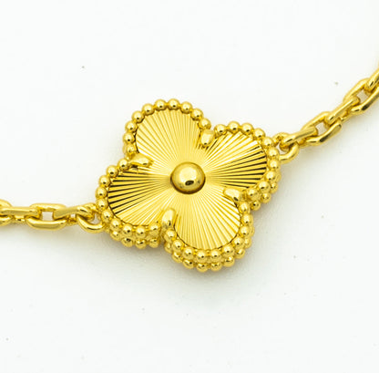 [Echo Fine ]CLOVER BRACELET 5 MOTIFS GOLD DIAMOND