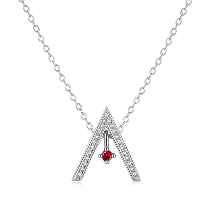 [Echo Fine ]Sparkling "A" Shape Necklace