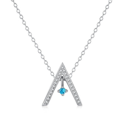 [Echo Fine ]Sparkling "A" Shape Necklace