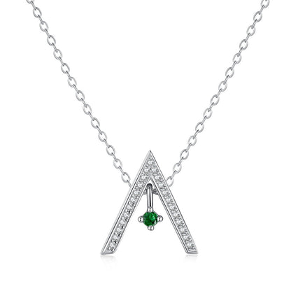 [Echo Fine ]Sparkling "A" Shape Necklace