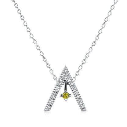 [Echo Fine ]Sparkling "A" Shape Necklace
