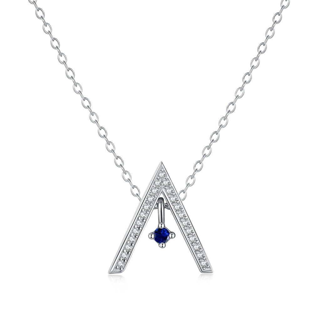 [Echo Fine ]Sparkling "A" Shape Necklace