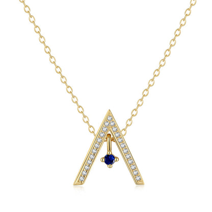 [Echo Fine ]Sparkling "A" Shape Necklace