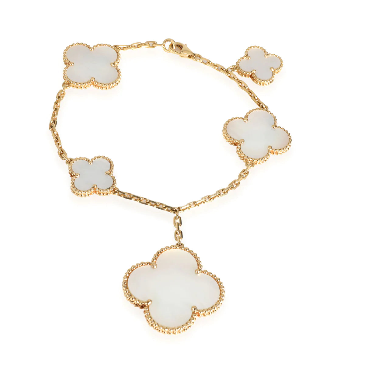 [Echo Fine ]MAGIC CLOVER MOP GOLD BRACELET 5 MOTIFS