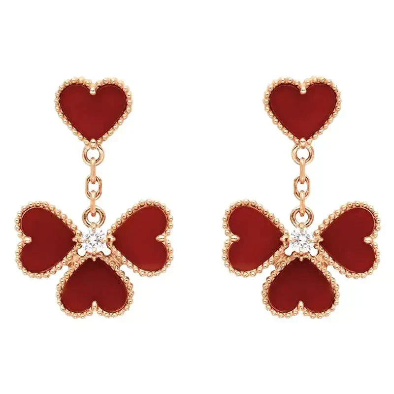 [Echo Fine ]SWEET CLOVER CARNELIAN EARRINGS