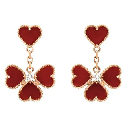 [Echo Fine ]SWEET CLOVER CARNELIAN EARRINGS