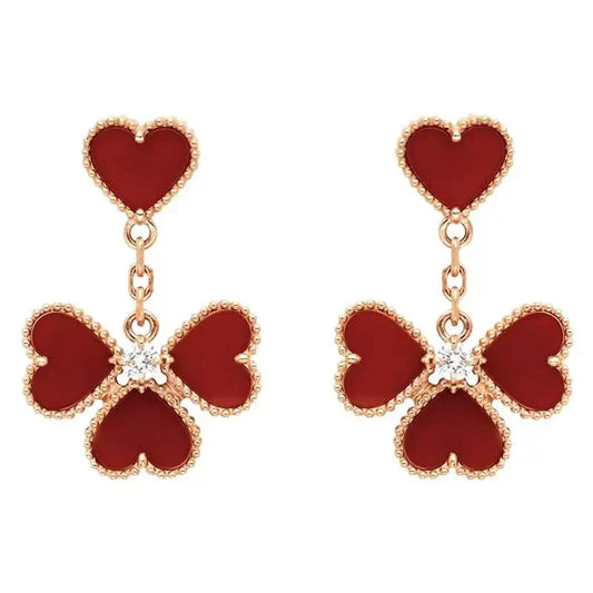 [Echo Fine ]SWEET CLOVER CARNELIAN EARRINGS