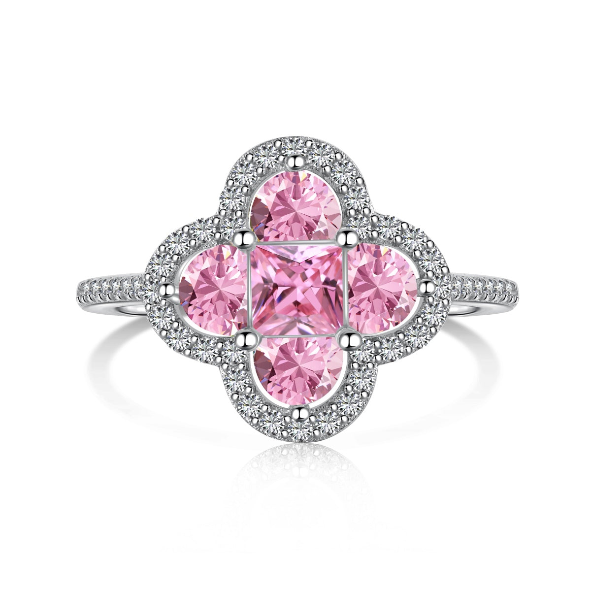 [Echo Fine ]Luxurious Eternity Flower Shape Banquet Ring
