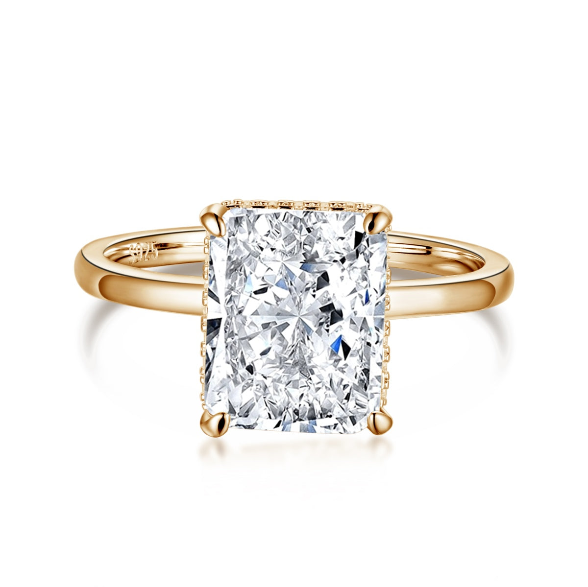 [Echo Fine ]4.0 Carat Ornate Enchanting Radiand Cut Banquet Ring