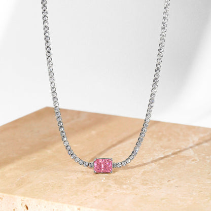 [Echo Fine ]2.0 carat Ornate Emerald Cut Necklace