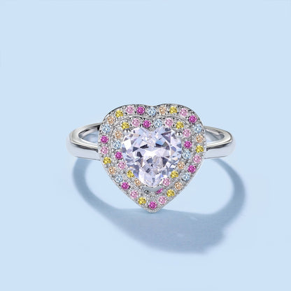 [Echo Fine ]Delicate Ebullient Heart Shape Wedding Ring