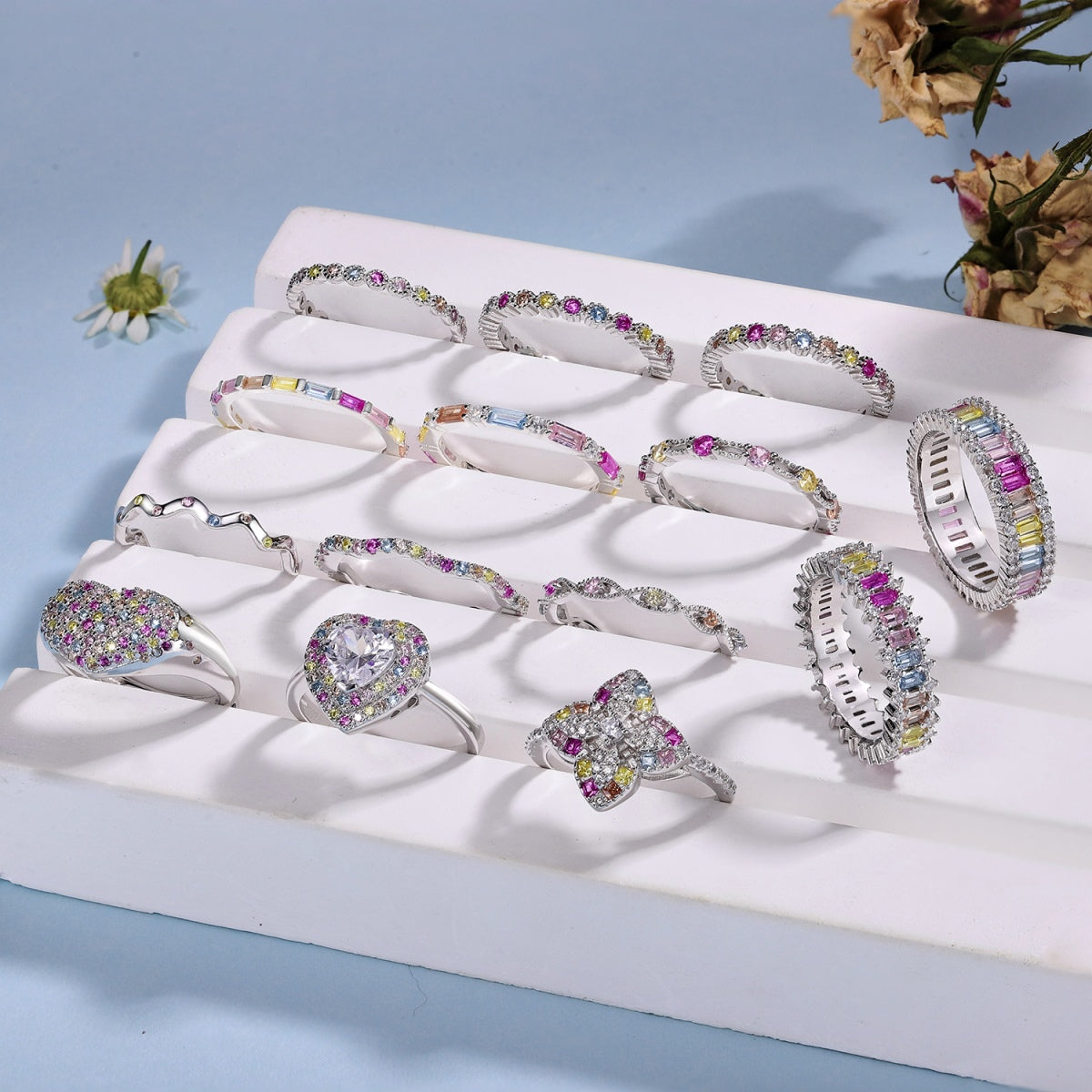 [Echo Fine ]Delicate Ebullient Heart Shape Wedding Ring