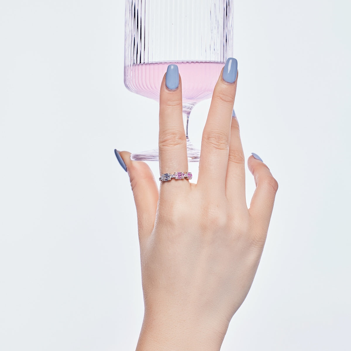 [Echo Fine ]Unique Colorful Emerald Cut Party Ring