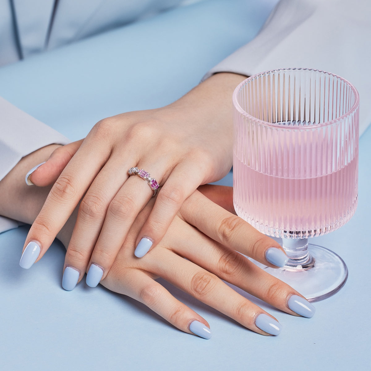 [Echo Fine ]Unique Colorful Emerald Cut Party Ring