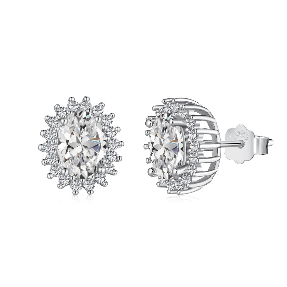 [Echo Fine ]Delicate Radiant Oval Cut Daily Earrings