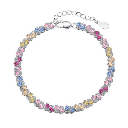 [Echo Fine ]Ornate Colorful Flower Shape Party Bracelet