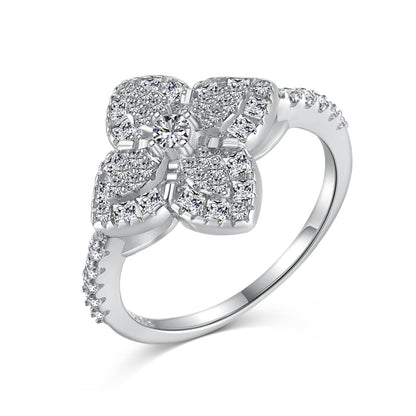 [Echo Fine ]Luxurious Colorful Flower Shape Banquet Ring