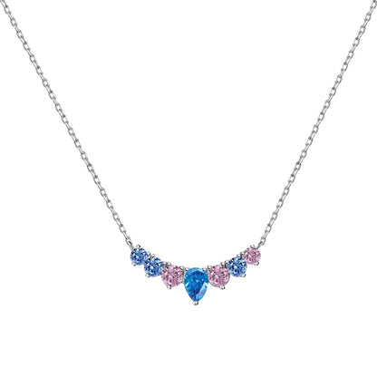 [Echo Fine ]Dainty Colorful Heart Necklace