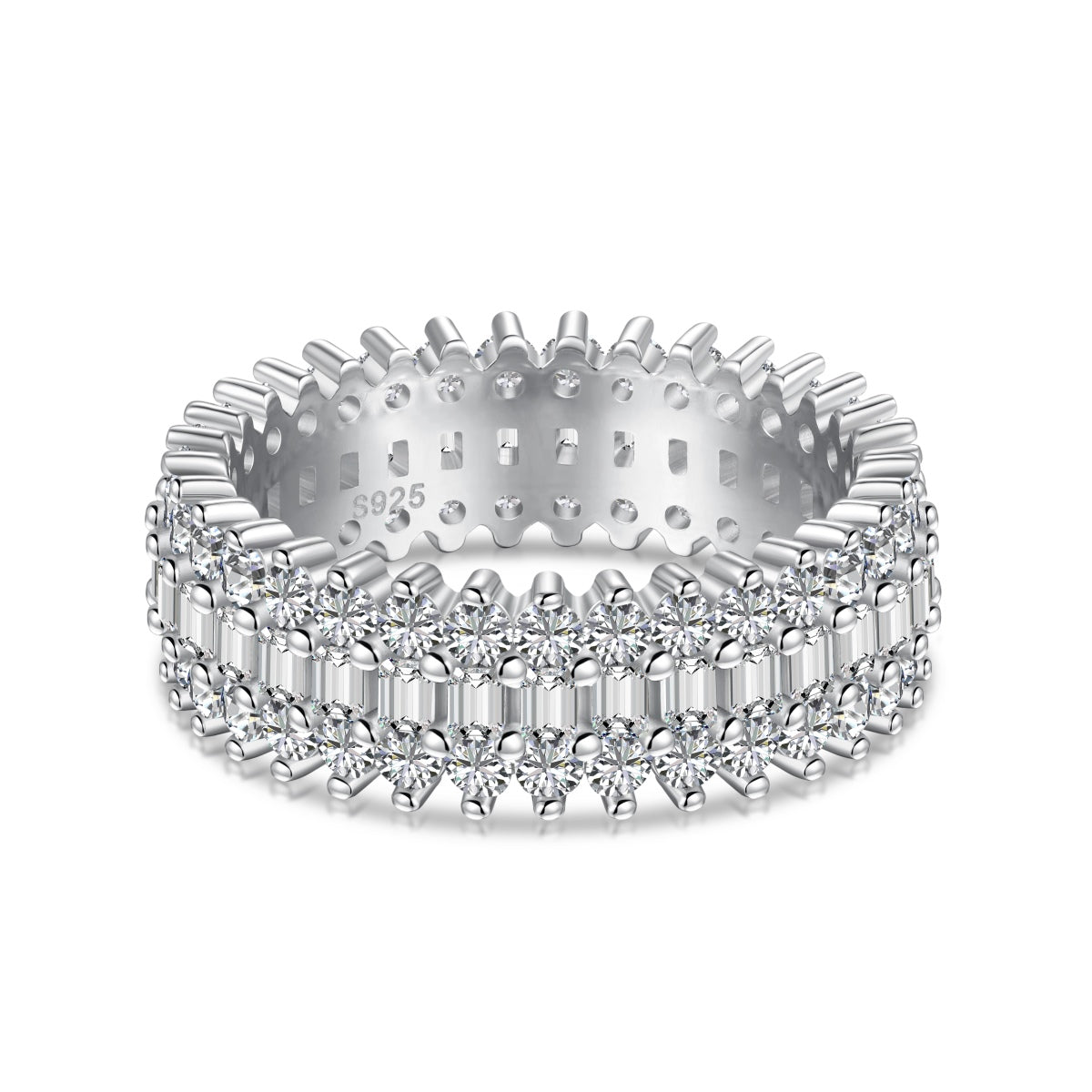 [Echo Fine ]Ornate Colorful Radiant Cut Daily Ring