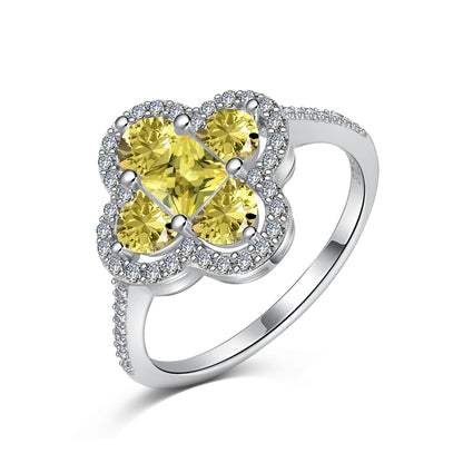 [Echo Fine ]Luxurious Eternity Flower Shape Banquet Ring