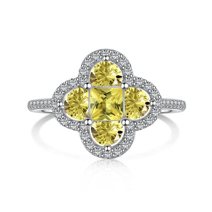 [Echo Fine ]Luxurious Eternity Flower Shape Banquet Ring