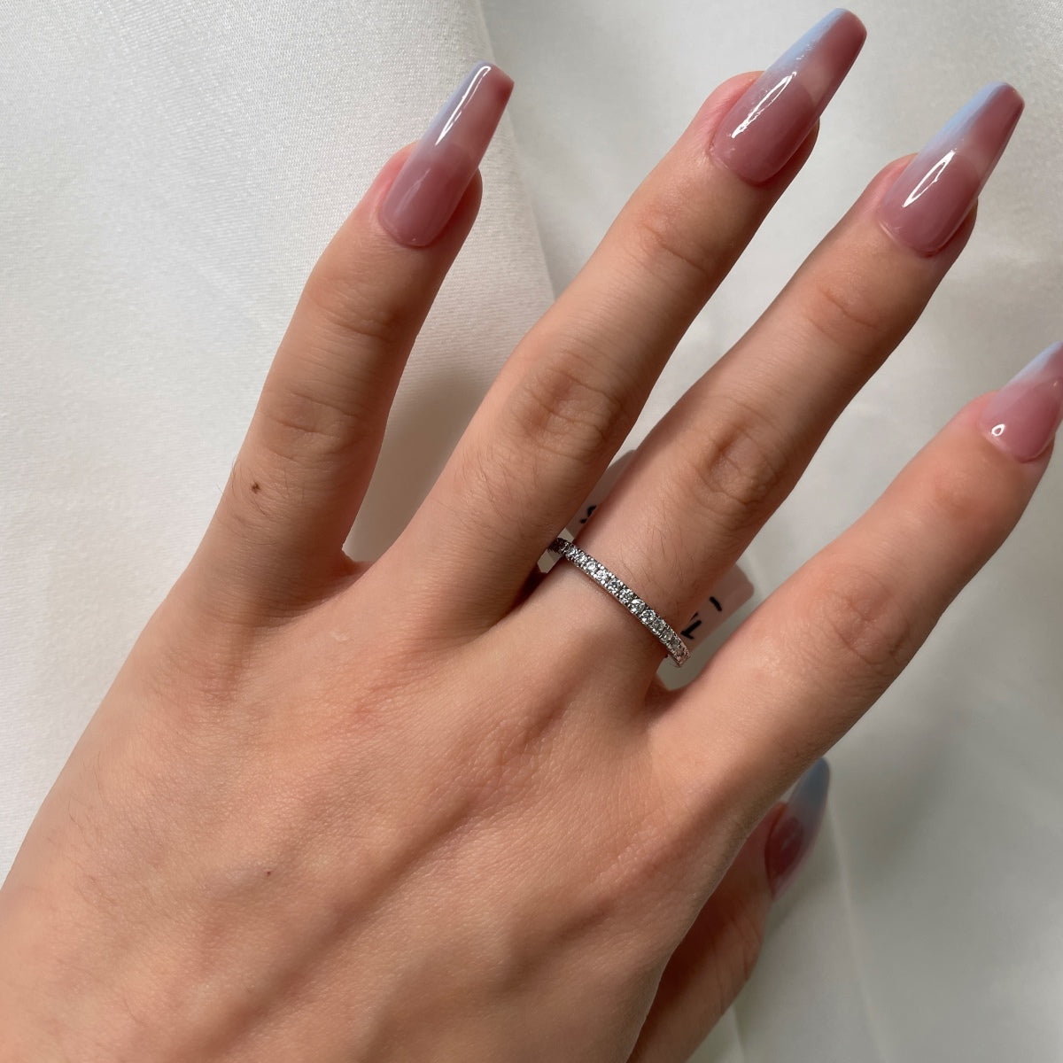 [Echo Fine ]Delicate Sparkling Round Cut Daily Ring