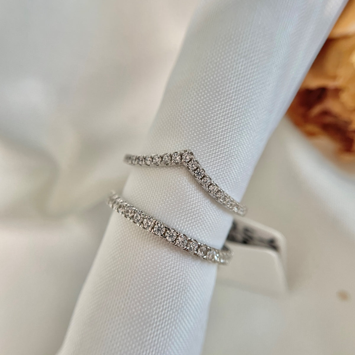 [Echo Fine ]Elaborate Tennis Band Ring