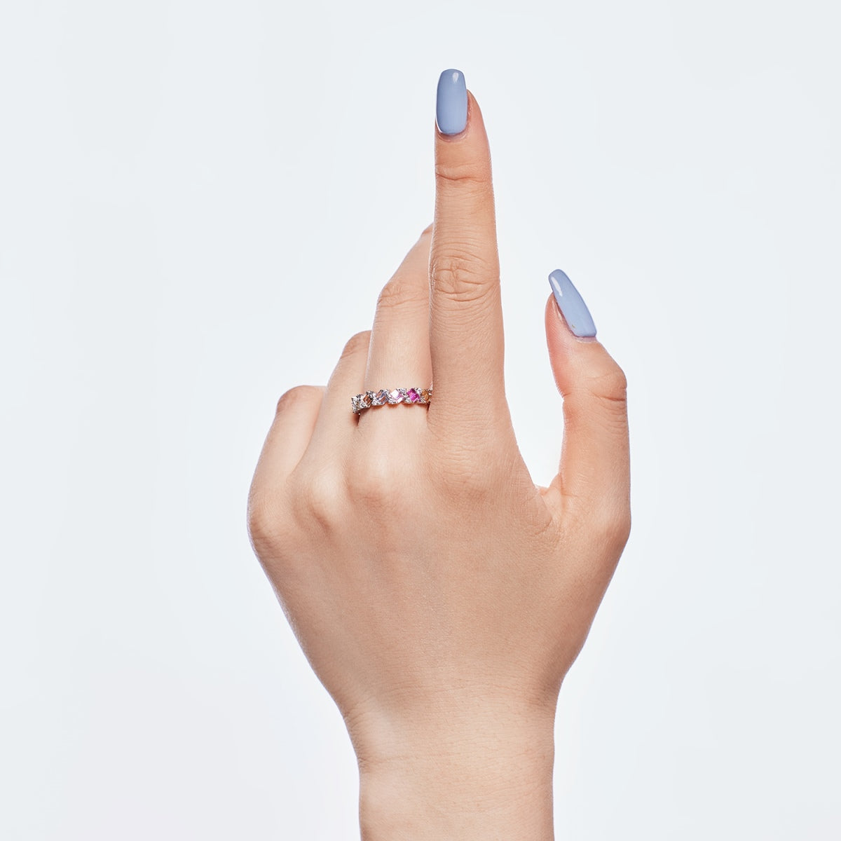 [Echo Fine ]Delicate Vibrant Emerald Cut Daily Ring