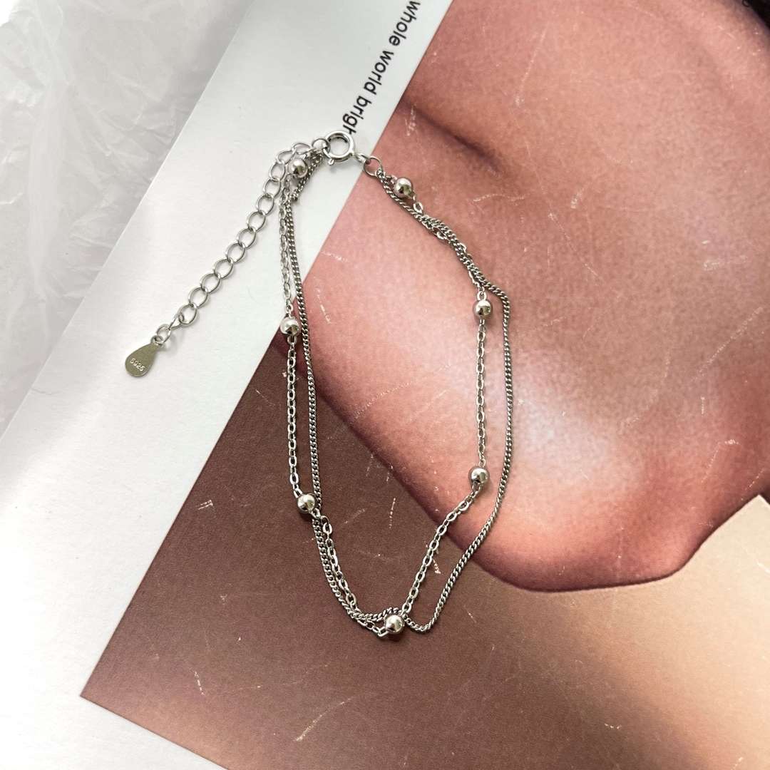 [Echo Fine ]Delicate Bead Double Layer Bracelet