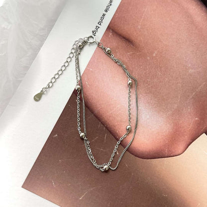[Echo Fine ]Delicate Bead Double Layer Bracelet