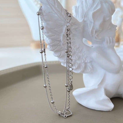 [Echo Fine ]Dainty Double Layer Love Heart Bracelet