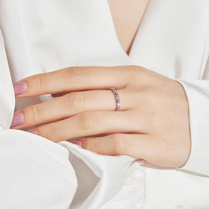 [Echo Fine ]Sparkling Vibrant Round Shape Daily Ring
