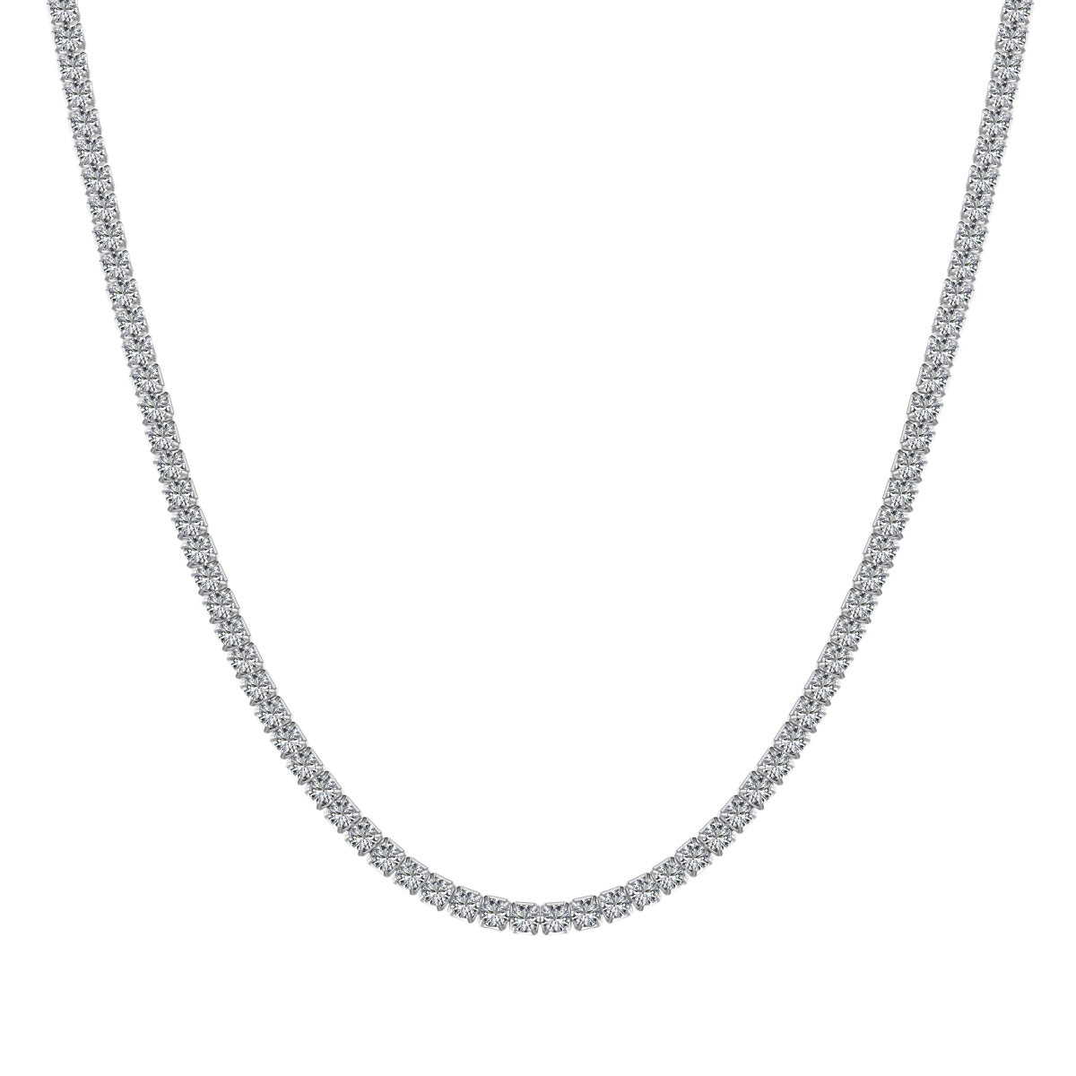 [Echo Fine ]Delicate Round Shape Tennis Necklace