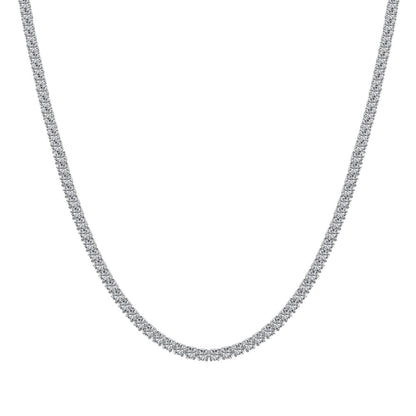 [Echo Fine ]Delicate Round Shape Tennis Necklace