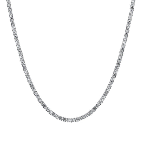 [Echo Fine ]Delicate Round Shape Tennis Necklace