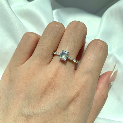 [Echo Fine ]1.0 Carat Dainty Resplendent Radiant Cut Daily Ring