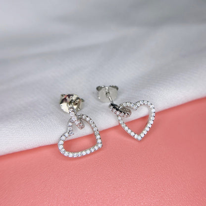 [Echo Fine ]Dainty Heart Shape Earrings
