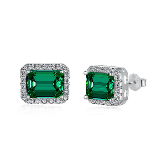 [Echo Fine ]Luxurious Dainty Emerald Cut Banquet Earrings