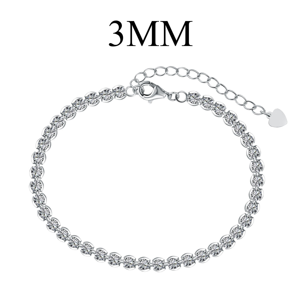 [Echo Fine ]Ornate  Sparkling Round Cut Daily Bracelet